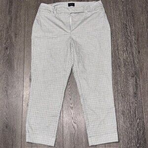 White House Black Market Pants Womens Size 8 Black Check Woven The Slim Crop